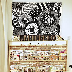 リビング/雑誌収納/ダイソー/DIY/marimekko ファブリックパネル...などのインテリア実例 - 2017-12-27 19:11:21