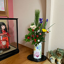 和室の床の間/香蘭社の花瓶/今年最後のpic ♡/お正月/お花のある暮らし♡...などのインテリア実例 - 2021-12-30 21:31:11