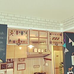 壁/天井/カフェ風/レトロチック/窓枠DIY/キッチンの入り口...などのインテリア実例 - 2015-05-30 08:59:33