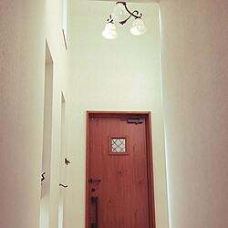 玄関/入り口/玄関ドア/照明 アイアンのインテリア実例 - 2016-01-11 11:50:00
