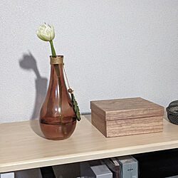 棚/1K/6畳/花瓶/チューリップのインテリア実例 - 2021-03-24 21:03:23