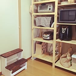 棚/DIY女子部/大庭工務店/家電棚/無印良品...などのインテリア実例 - 2015-09-06 14:14:26