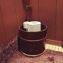 バス/トイレ/手桶/トイレットペーパーストック/トイレットペーパーの収納/築40年以上の昭和なお家...などのインテリア実例 - 2018-05-22 18:11:57