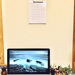 机/カレンダー/観葉植物/iMac/北欧のインテリア実例 - 2017-01-22 08:53:00