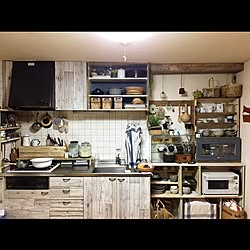 キッチン/山善収納部/見せる派/DIY/賃貸DIY...などのインテリア実例 - 2017-03-08 20:56:42