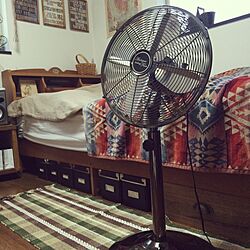ベッド周り/IKEA/扇風機/男前になりたい/自作ポスター...などのインテリア実例 - 2015-06-09 18:31:58