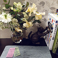 壁/天井/ユーカリ/Aoyama Flower Market/ブックエンド/アイアン猫...などのインテリア実例 - 2022-02-06 13:26:12