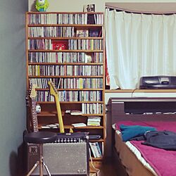 CDラック/ギターのある部屋/DIY棚のインテリア実例 - 2016-12-27 16:48:47