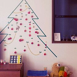 壁/天井/クリスマス/マリメッコ/マスキングテープのインテリア実例 - 2013-12-03 14:18:29