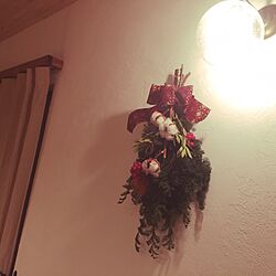 壁/天井/スワッグ/クリスマス/照明/ナチュラルのインテリア実例 - 2015-11-25 16:58:07