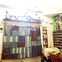 部屋全体/親父の部屋/新しいカーテン/手作り家具/DIY...などのインテリア実例 - 2016-01-09 15:43:08