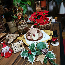 棚/こんばんは✩.*˚/我が家のXmasケーキ/Merry Christmas.·˖*✩/記録用です(*´ｪ｀*)...などのインテリア実例 - 2018-12-24 22:02:48