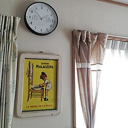 壁/天井/DIY/お気に入りの絵/カーテンボックス作りたい/ニトリの時計のインテリア実例 - 2014-02-24 13:51:31