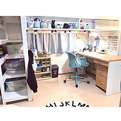 ロフトベッド下/IKEA/子供部屋/ロフトベッド/模様替え...などのインテリア実例 - 2019-02-14 13:08:29