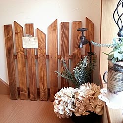 玄関/入り口/いなざうるす屋さんの紫陽花/DIY/いなざうるす屋サン♥︎/アンティーク紫陽花...などのインテリア実例 - 2014-03-08 13:19:36