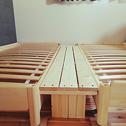 ベッド周り/平屋/IKEAのベッド/隙間造作/DIYのインテリア実例 - 2019-04-04 13:08:39