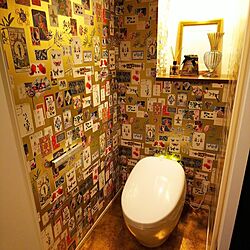 バス/トイレ/アート/個性的な壁紙/派手な壁紙/個性的なトイレ...などのインテリア実例 - 2023-05-06 23:36:52