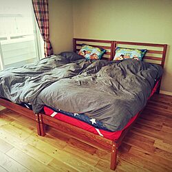 ベッド周り/アメリカンスタイル/IKEA/シンプル/しまむら...などのインテリア実例 - 2016-06-13 11:12:41