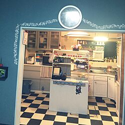 キッチン/DIY　棚/壁 ペイント DIY/ニトリのインテリア実例 - 2017-02-28 23:21:20