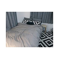 ベッド周り/IKEAクッション/IKEAの椅子/スツール/IKEA...などのインテリア実例 - 2017-01-05 16:10:56