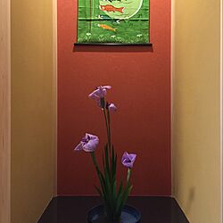 壁/天井/和モダン/植物/季節の飾り/和...などのインテリア実例 - 2015-05-14 17:57:55