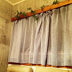 壁/天井/いなざうるす屋さん/いいねありがとうございます(о´∀`о)/コンクリート壁紙/ニトリのカーテンのインテリア実例 - 2017-02-11 21:08:51