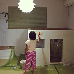 漆喰壁DIY/こどもと暮らす。/照明/PHILIPS/Philips Hue...などのインテリア実例 - 2016-06-05 20:54:56