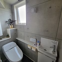 バス/トイレ/打ちっぱなし風クロス/トイレの壁/シックモダン/居酒屋風...などのインテリア実例 - 2023-04-18 17:25:05