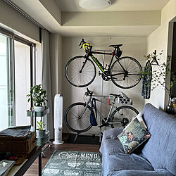 壁面収納/サイクルスタンド/自転車のある部屋/自転車置き場/リビングのインテリア実例 - 2022-09-04 10:41:02