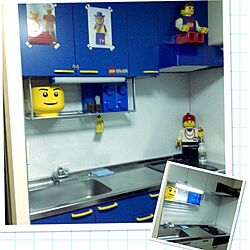 キッチン/ペンキ/DIY/青/LEGO...などのインテリア実例 - 2013-10-01 17:17:14