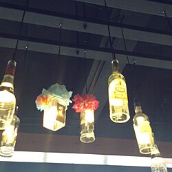 壁/天井/うちじゃないです〜/瓶/海の見えるレストラン/沖縄のレストランのインテリア実例 - 2014-07-15 11:55:44