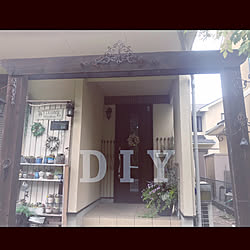 玄関/入り口/初DIY/ガーデニング/雑貨/junk garden ＊...などのインテリア実例 - 2019-04-23 07:57:44