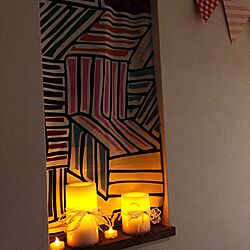 壁/天井/LEDキャンドル/100均/DIY/カフェ風のインテリア実例 - 2016-10-21 00:12:59