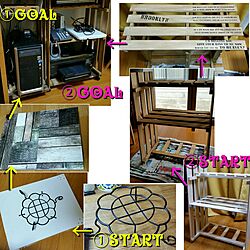 棚/セリアリメイクシート/ステンシル/すのこリメイク/1×2材...などのインテリア実例 - 2016-11-03 22:29:50