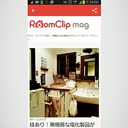 バス/トイレ/RoomClip mag/初掲載♡/洗面所DIYのインテリア実例 - 2016-05-24 05:49:25