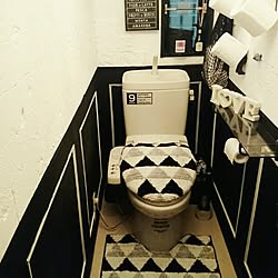 バス/トイレ/しまむら/しまむらのトイレマット/発泡スチロールレンガ/トイレマット...などのインテリア実例 - 2016-07-13 21:19:58