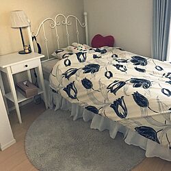 一人暮らし/ベッド周り/IKEA/モノトーンのインテリア実例 - 2017-04-15 17:00:17