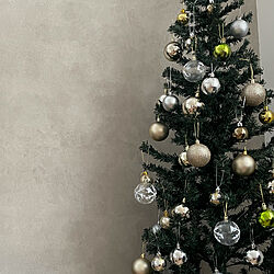 クリスマスツリー150cm/クリスマスツリー/モルタル風クロス/壁/天井のインテリア実例 - 2021-11-26 15:24:46