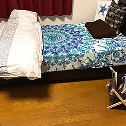ベッド周り/エスニック/ベッド/水色/チャイハネのインテリア実例 - 2017-04-08 21:22:32