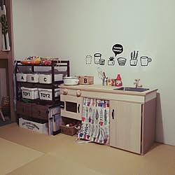 部屋全体/子供部屋/DIY/ままごとキッチン/saluit!...などのインテリア実例 - 2014-04-27 18:51:39