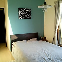 ベッド周り/照明/ペイント/寝室/IKEAのインテリア実例 - 2013-12-29 17:17:45