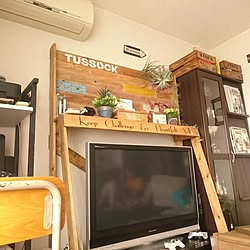 部屋全体/木工/DIY/ステンシル/テレビ台...などのインテリア実例 - 2016-10-02 11:19:19