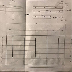 棚/設計図(笑)/DIY/DIY棚/壁面収納...などのインテリア実例 - 2018-06-08 20:33:52