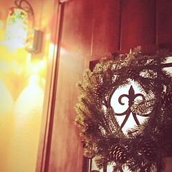 玄関/入り口/クリスマスリースのインテリア実例 - 2015-11-03 22:01:21