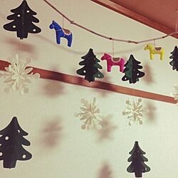 壁/天井/クリスマス/3COINS/お馬さんのインテリア実例 - 2014-12-26 16:57:09