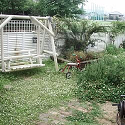 部屋全体/Garden*/ブランコ/古道具 三輪車/DIY レンガ小道...などのインテリア実例 - 2014-02-05 21:45:50