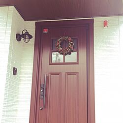 玄関/入り口/クリスマスリースのインテリア実例 - 2015-12-12 20:46:48
