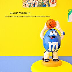 m&m's/スツール/IKEA/水色×黄色　こだわりの幅/かわいい...などのインテリア実例 - 2020-05-05 20:45:34