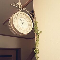 玄関/入り口/両面時計のインテリア実例 - 2016-01-22 19:21:58
