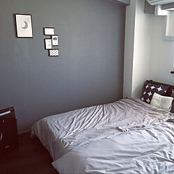 ベッド周り/ウォールデコレーション/IKEA/リノベーション/寝室...などのインテリア実例 - 2021-02-04 13:59:02